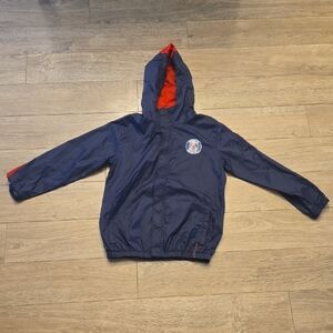 Kids Paris Saint Germain (PSG) Navy and Red Hooded Raincoat